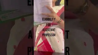 Assistant Professor Eligibility