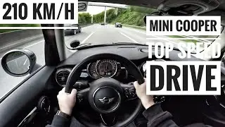Mini Cooper (2017) - POV on german Autobahn - Top Speed Drive