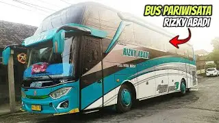 Review Bus Pariwisata Rizqi Abadi Kediri...Bus Keren SHD Suspensi Adiputro..siap di ajak piknik