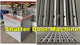 Punch offline for shutter door slot hole | Shutter door lock hole hydraulic punching machine