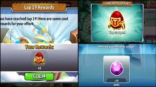 #606. Dragon city | Get a new Titan Egg Chest in lap 19 Mythical Race | New gems task reward.
