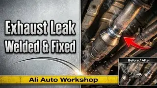 How to Fix Exhaust Noise Fast | Catalytic Converter Welding Repair | Toyota passo  moco vitiz move 