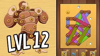 🏅 NUTS & BOLTS 3D: Screw Master 🤪 Level 12 🧩 Gameplay Walkthrough - REMASTERED