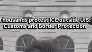Thousands protest ICE outside U.S. Customs and Border Protection