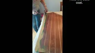 Episode 7 - Faux finish on repaired teak and holly sole.