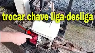 Como trocar chave, liga desliga do motor estacion&aacute;rio HONDA- small Engine On/Off Switch Replacement