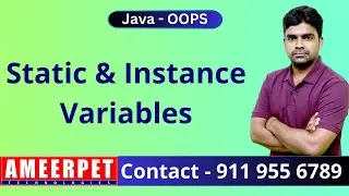 Java | Static and Instance Variables | Ameerpet Technologies | By Srinivas