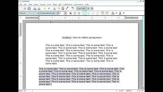 AbiWord: indent paragraphs, right or left #abiword #abiwordtutorial