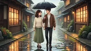 Rainy Village Walk with Husband & Wife  | Ghibli-Style Slow Living ASMR