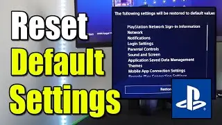 How to RESET All your Settings & Restore Default Values on PS4 Console (Best Method)