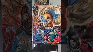 my realism art v.s my expressionism art #art #artist #artoftheday