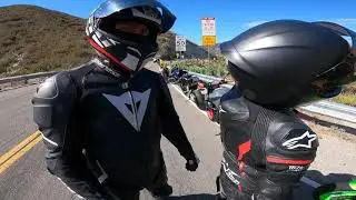 LA CREST CANYON DAY ENDS IN CRASH  KAWASAKI