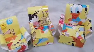 MINNIE MOUSE  PAPER SOFA | EASY PAPER CHAIR MAKING | PAPER CRAFT