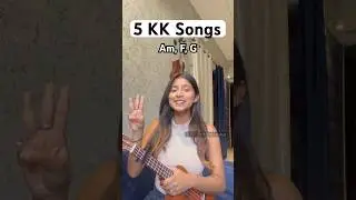 5 KK Songs in 50 Seconds😍 #ukuleletutorial #kksongs