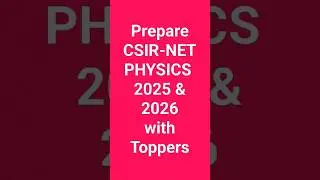 Prepare CSIR-NET Physics by Toppers & No.1 Coaching. #csirnetphysicsprepration #csirnet #gateiit