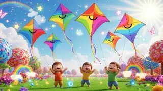 Little Kites Flying in the Park 🪁🌈 | Fun Nursery Rhyme for Kids