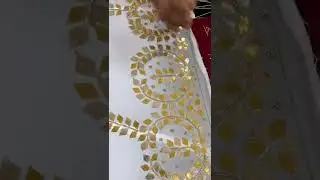 Gota patti and dapka embroidery work. #shorts