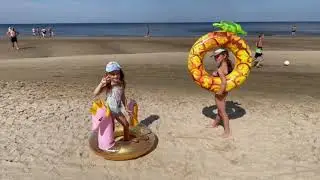 Day at the beach // SUMMER DAY AT THE SEASIDE - V&K Fun Club #subscribe #kids #latvia #vlog #beach