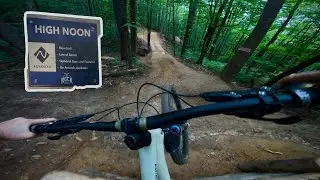 Outrunning a storm on High Noon. Ride Rock Creek&rsquo;s newest(and best) trail.
