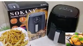 قلايه هوائيه صحيه بدون زيت سعه 5لترسوكانى   1400 وات ديجيتال موديل 8018 -sk