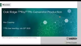 2020 Lead-212 User Group Meeting - DOE Isotope Program