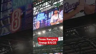 texas rangers lineup 8/6/25
