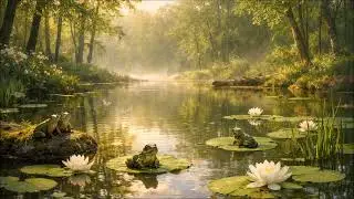 🌿 10+ Hours of Forest Pond Sounds | Frogs, Birds & Relaxing Nature for Sleep, Meditation & Focus 🌿