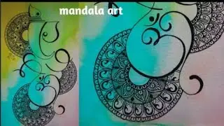 Mandala art for beginners | easy mandala art with ganesha ji | mandala art kaise banaye  | #art 