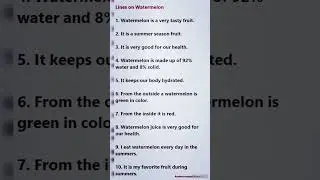 essay on watermelon