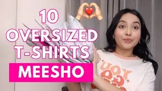 10 Meesho oversized tshirts try on Haul 💗| Under Rs 399 | Isha Vinod Jain
