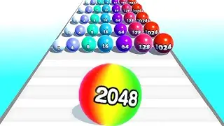 Ball Run 2048 - MAX LEVELS!! All Levels Gameplay Walkthrough Satisfying ASMR Math Games ♪4