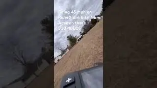 Riding the RidderX dirt bike from Amazon going 45 mph