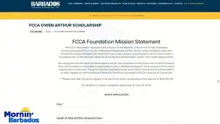 Applications open for inaugural Owen Arthur Scholarship Fund