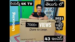 Realme 43 Inches 4K smart TV | Unboxing Best Budget TV in Telugu 2021