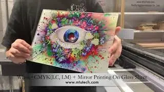 UV flatbed printer with CMYK W Varnish