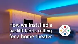 How we installed a backlit fabric ceiling for a home theater