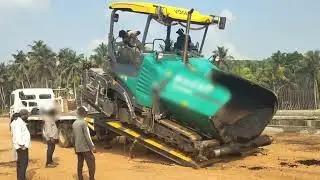 Smooth Loading of Vogele Paver on Trailer | Real-Time Footage