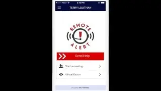 Send Help feature within the Remote Alert Personal Protection  & Safety Ap