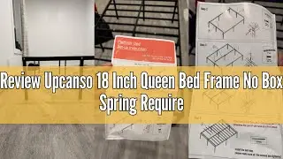 Review Upcanso 18 Inch Queen Bed Frame No Box Spring Required, Metal Platform Queen Size Bed Frames
