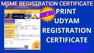 How to Print Udyam Registration Certificate 2021 | MSME Registration Portal | Download Certificate