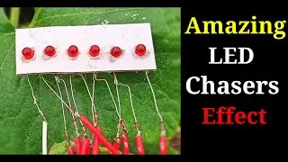 Amazing Night Rider LED chaser with only 4017 IC .. Electronic suspense.