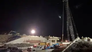 Beam Girder Set Timelapse, Route YY Bridge over I-70