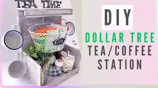 Чайная/кофейная станция / Использование настенных полок Dollar Tree / Сделай сам
