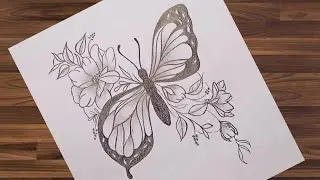 How to draw a cute butterfly ||  Butterfly kaise banate hain || Titli ki drawing