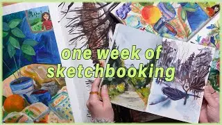 Why I paint the same painting again and again | one week of sketchbook art making