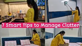 7 Smart Tips for clutter free home. #cleaningmotivation #telugu