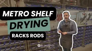 Metro shelf drying rack with stainless steel rods 