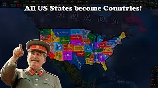 All US States become Countries! - US States Mod #1 - Hearts of Iron 4 (HOI4)