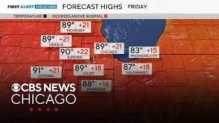 Near record heat in Chicago area on Friday