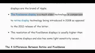 4 Differences Between PixelSense and Retina